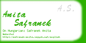 anita safranek business card